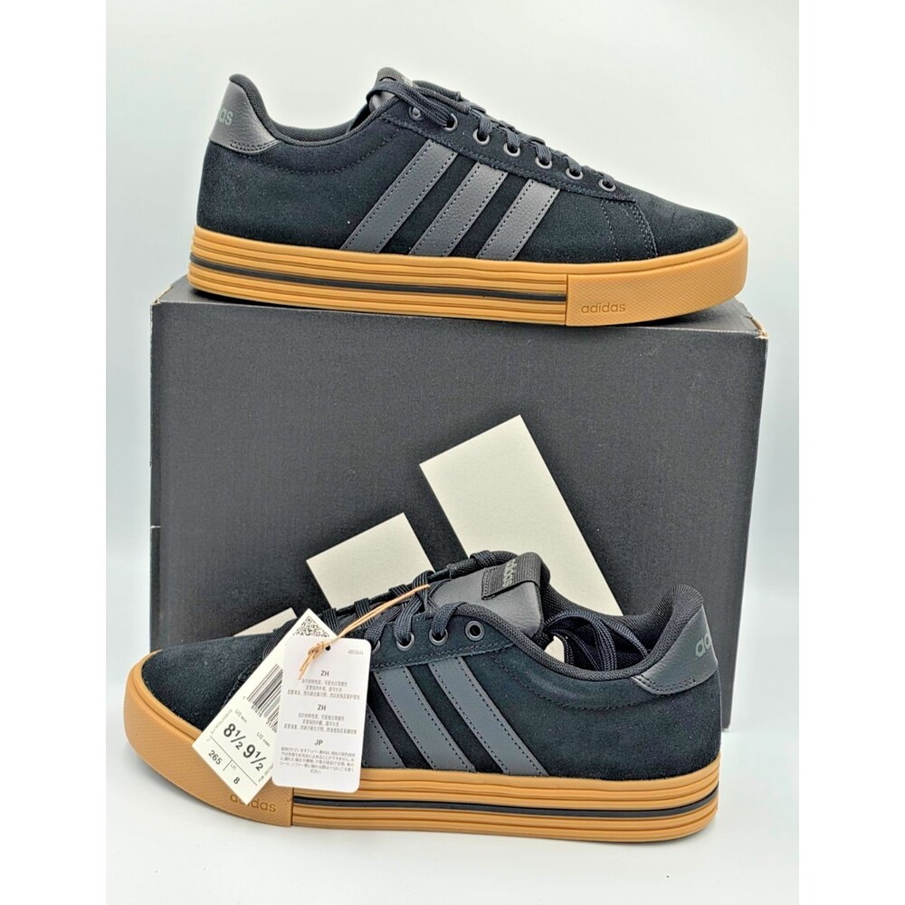 Adidas Daily 4.0 Men's 8.5 Women's 9.5 Black Gum Suede Sneakers JH6930 New